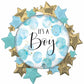 It's A Boy! Baby Blue Water Color 26" Supershape Foil Balloon