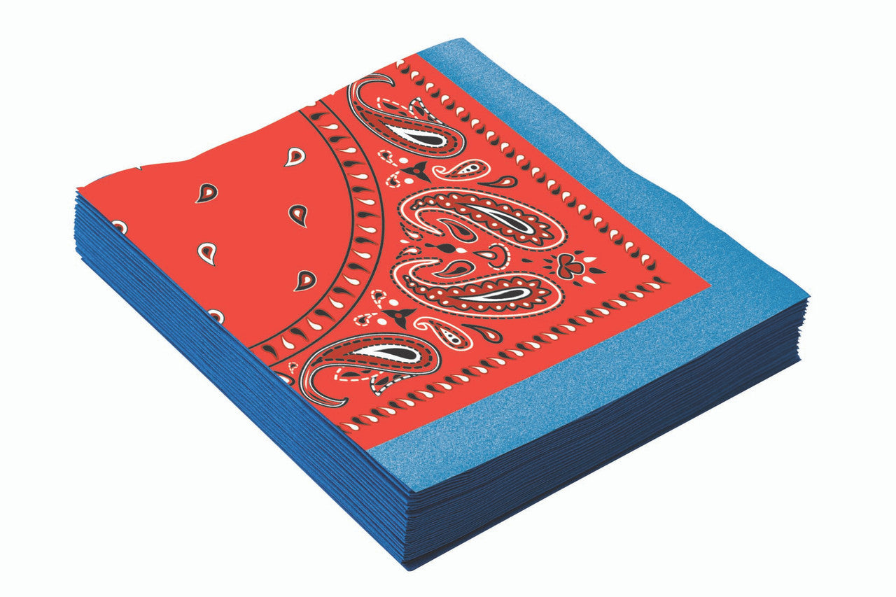 Way Out West Western Cowboy Dessert Cake Napkins Party Decor Tableware 16pc/pk