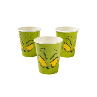 Dr. Seuss™ The Grinch Green Disposable Paper Cups 9oz 8/CT