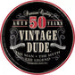Vintage Dude 50th Birthday 7" Paper Plates The Man Myth Legend 8/CT