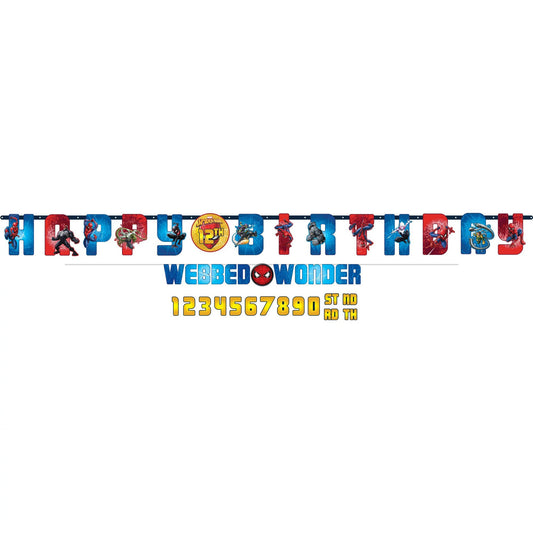 Spiderman Webbed Wonder Birthday Banner