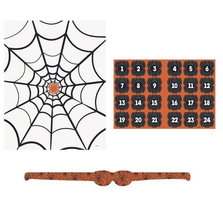 Pin the Spider on the Web Halloween Party Game for 24