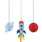 Outer Space Hanging Honeycomb Decorations 3/CT