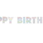 Iridescent Foil Happy Birthday Banner 7.25 ft