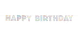 Iridescent Foil Happy Birthday Banner 7.25 ft