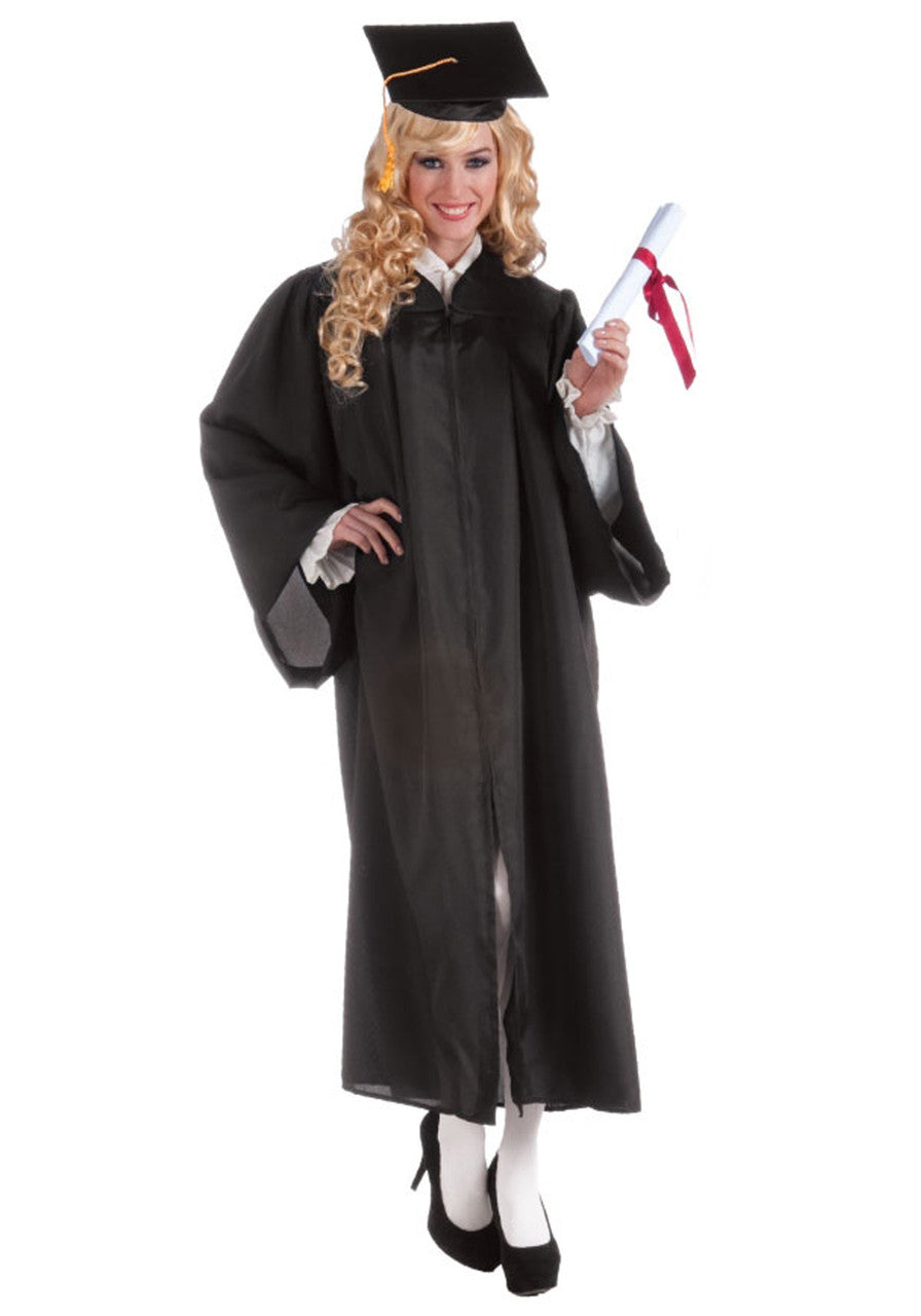 men women Economical Graduation Black Gown Adult