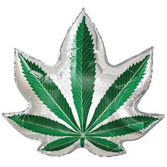 Marijuana Pot Leaf Cannabis 36" Foil Balloon