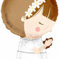 First Communion Blessings Praying Child Flowers Supershape Foil Balloon