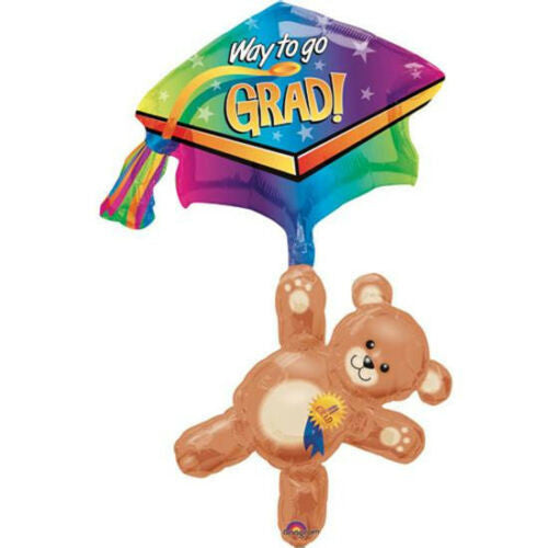 32" Graduation Bear Cap Jumbo Foil Balloon