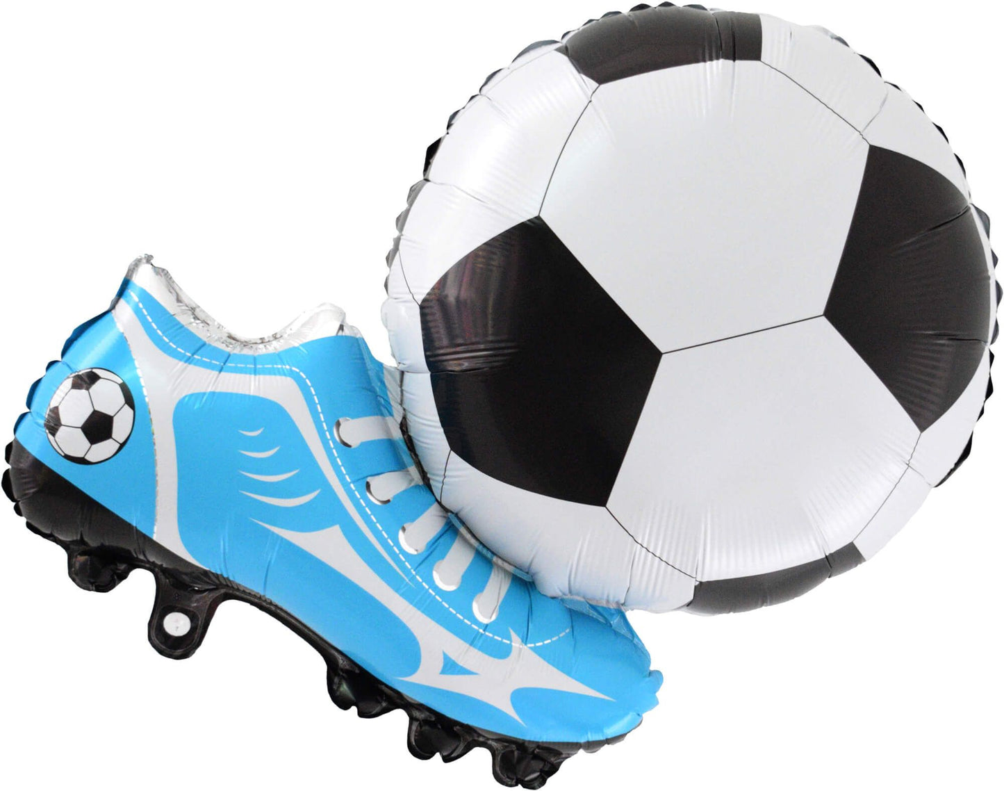Blue Soccer Shoe with Ball Airfill Balloon 29"