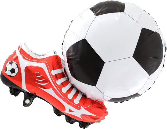 Red Soccer Cleats Shoe Ball Airfill Balloon