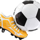 Yellow Soccer Cleats Shoe Ball Airfill Balloon
