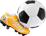 Yellow Soccer Cleats Shoe Ball Airfill Balloon