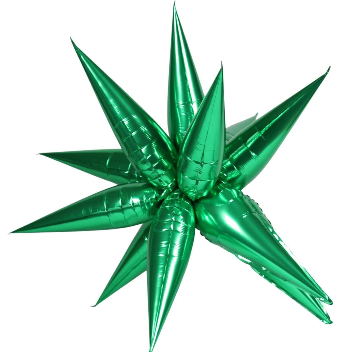 Green Starburst Foil Air Fill Balloon 40"