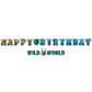 Jurassic World Park Happy Birthday Personalized Banner