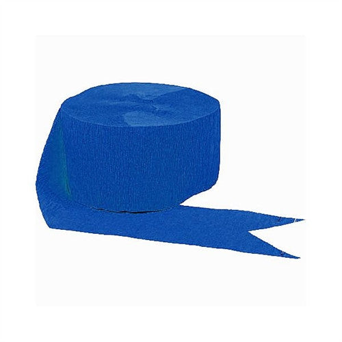 Bright Royal Blue Crepe 81' Party Streamer Decoration