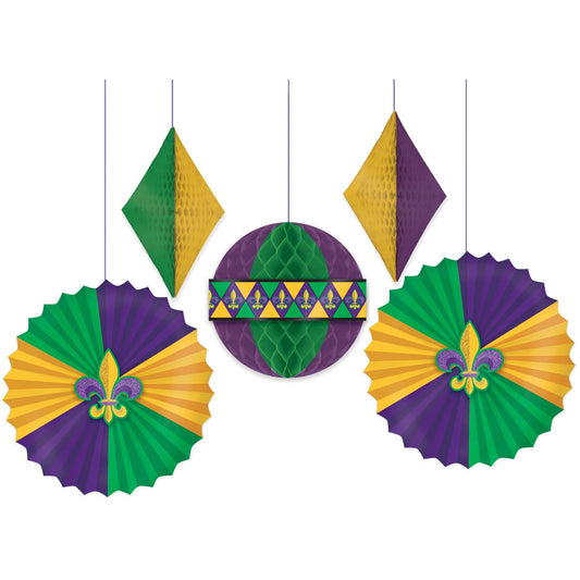 Mardi Gras hanging decorations