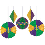 Mardi Gras hanging decorations