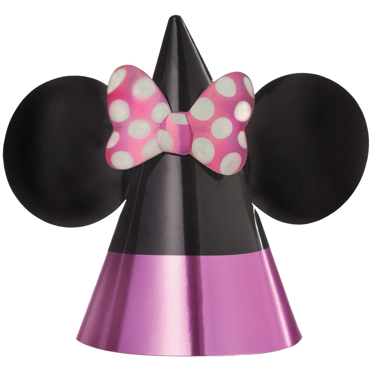 Minnie Mouse Ears & Bow Birthday Party Hats 8 Pack