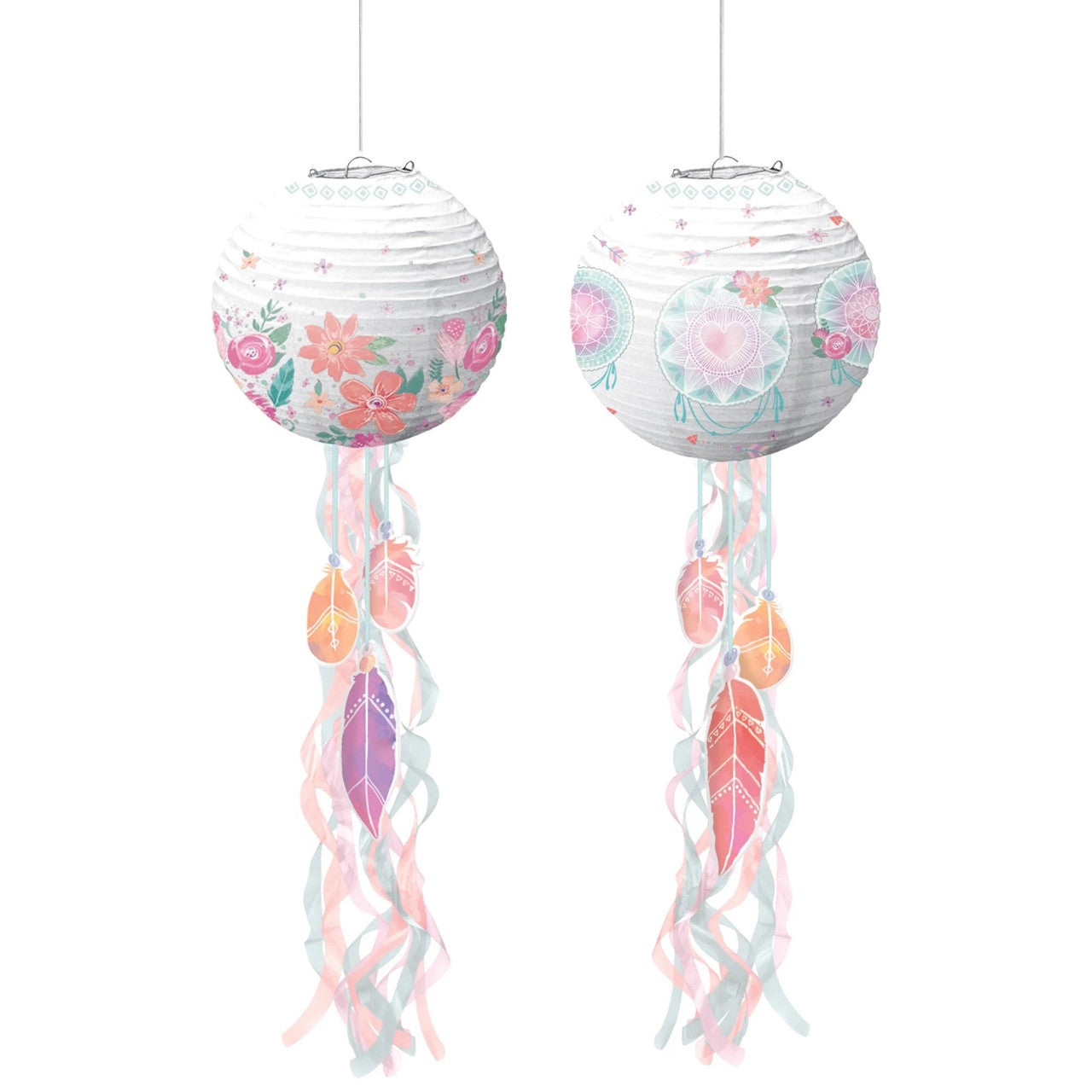 Free Spirit Round Decorative Paper Lanterns 3 Pack