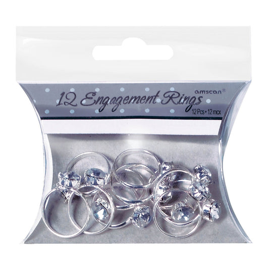 Pack of 12 engagements rings prop
