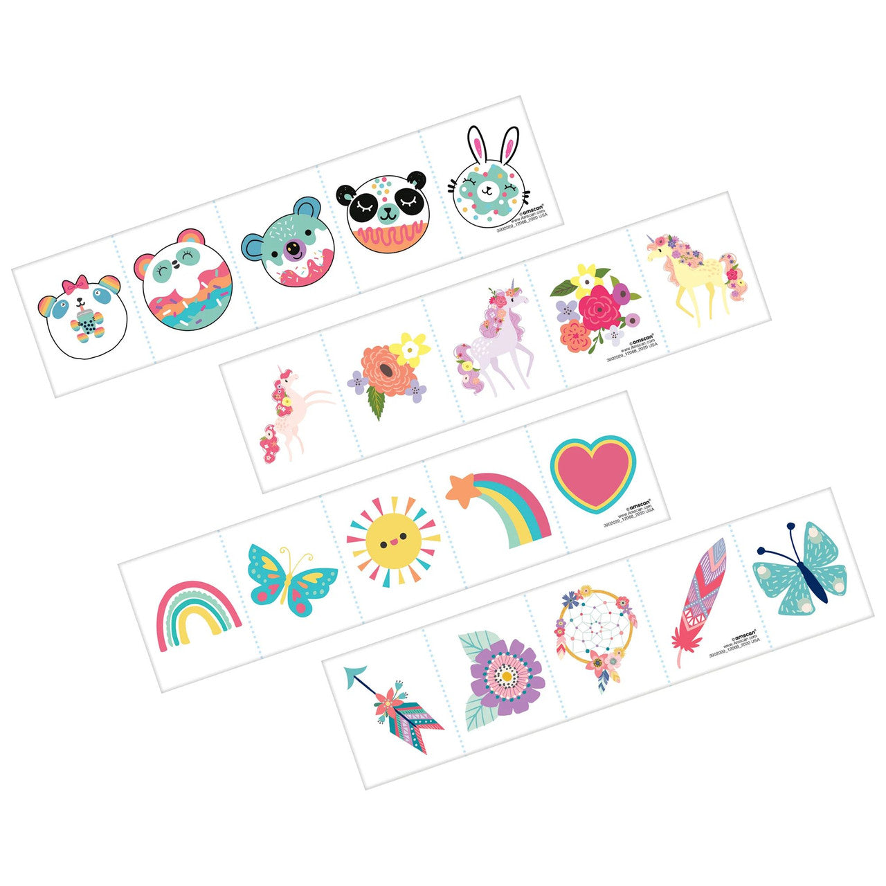 Mega Value Pack Temporary Tattoos Girls Party