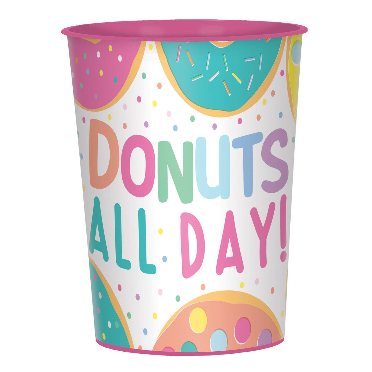 Donuts All Day Plastic Cup