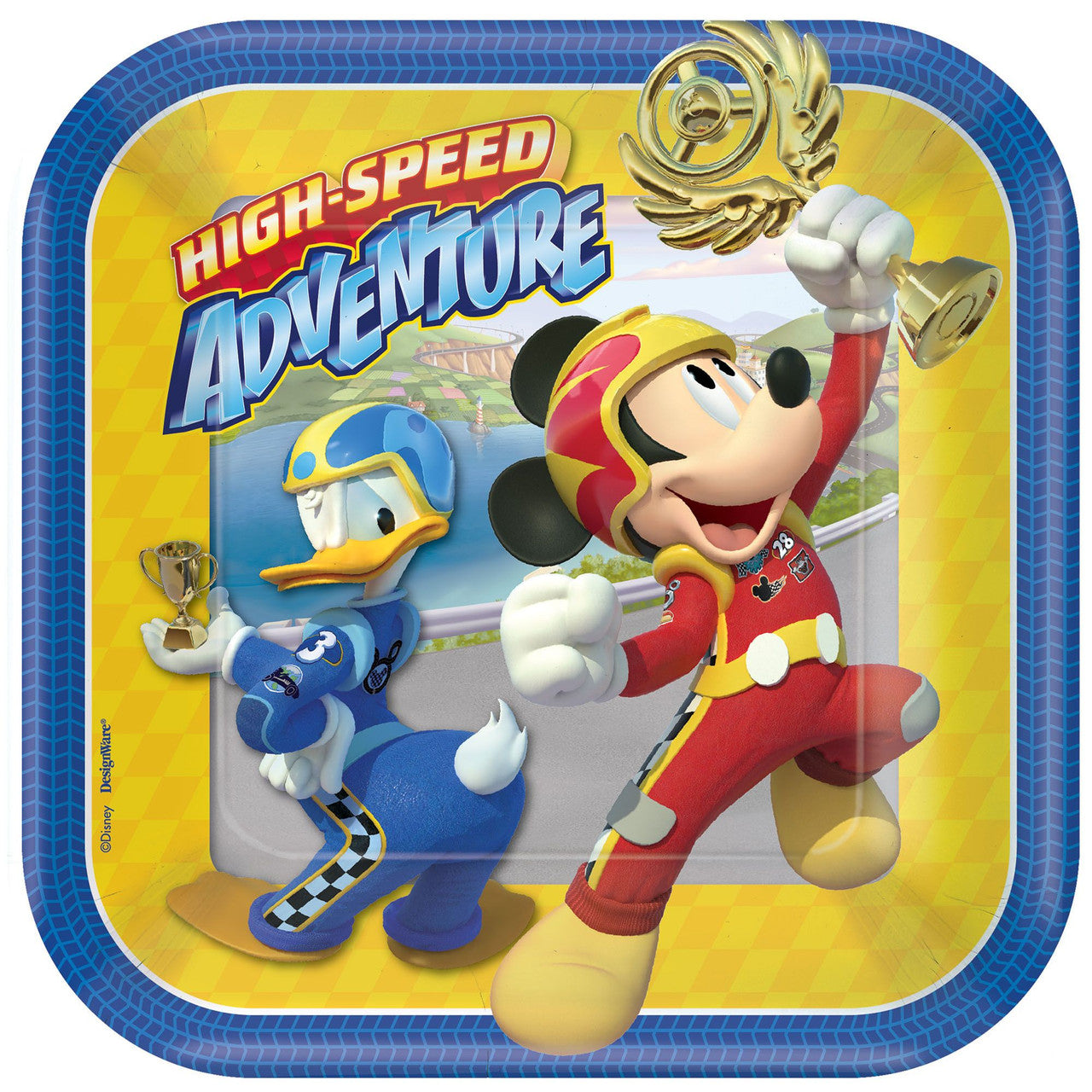 Birthday Party Mickey Mouse Roadsters Paper Plates