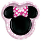 Minnie Mouse Shaped Classic Birthday Dinner Plates 8 Pack