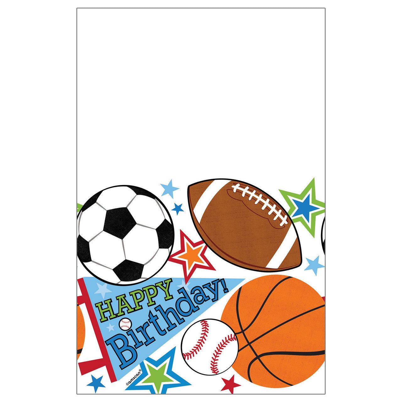 Sports Theme Plastic Tablecover