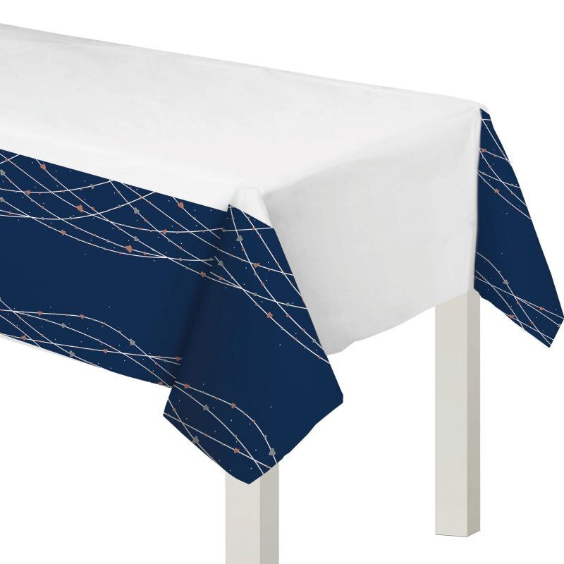 Navy Bride Love Plastic Tablecover