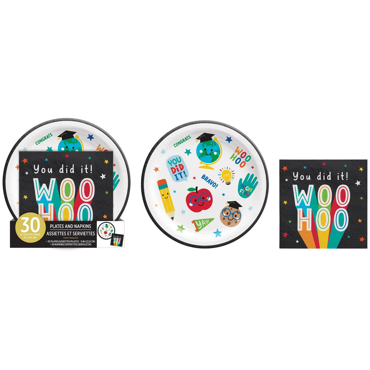 Graduation Plates & Napkins Value pack sale