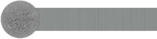 Metallic Silver Crepe Paper Streamer