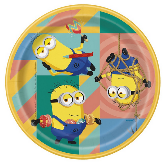 Despicable Me 4 Minions Round 7" Dessert Plates 8/CT