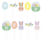 Pretty Easter Egg Hunt Assorted Clue Signs 10/CT