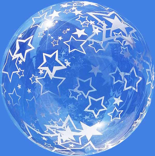 18" Clear Bubble Balloon With Stars