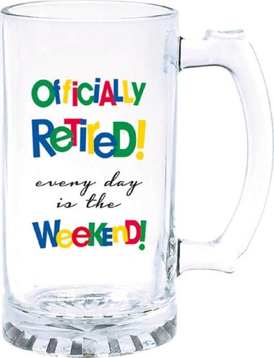 Amscan Party Supply 15OZ. Officially Retired Tankard Glass Retirement Gift