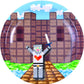 Medieval Virtual Block Dessert Plates Birthday Party Decor Tableware 8pc/pk