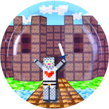 Medieval Virtual Block Dessert Plates Birthday Party Decor Tableware 8pc/pk