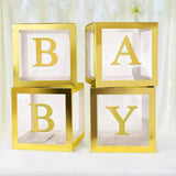 Baby Blocks Shower Gender Reveal Decor Gold