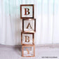 Baby Blocks Shower Gender Reveal Decor Rose Gold