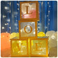 Love Blocks Valentine Decor Gold