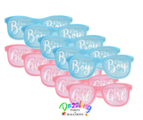 Gender Reveal Team Boy Girl Glasses 10 Pack