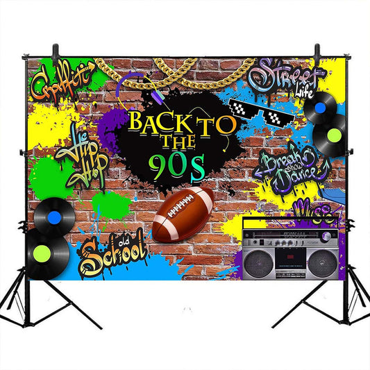 Back To The 90s Backdrop