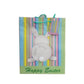 Happy Easter Gift Bag  White Bunny Tail Pastel Gift Bag 12.5"
