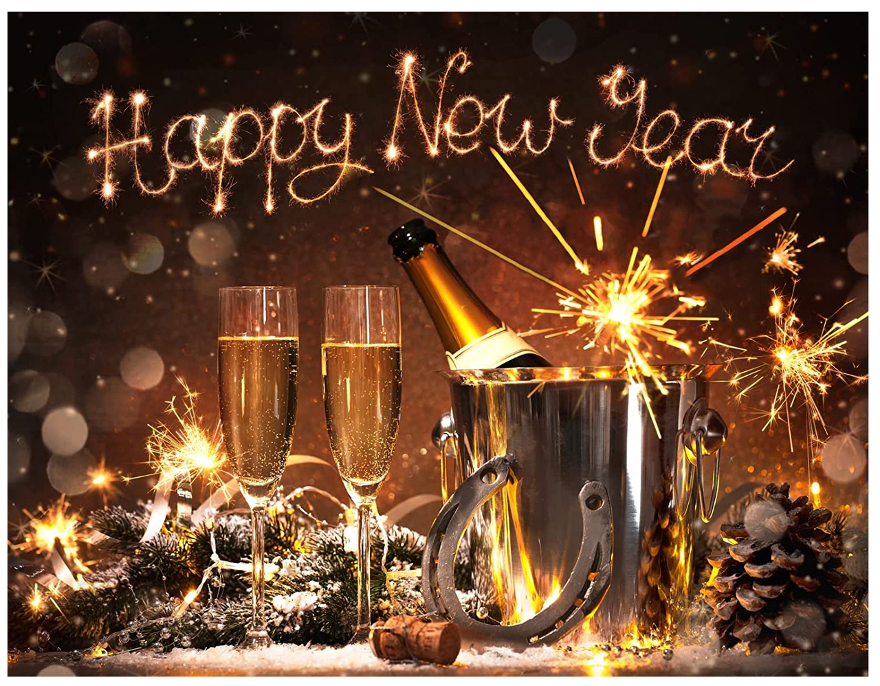 gold black banner for new year's eve