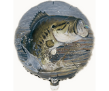 Bass Fish Party 18" Round Foil Mylar Helium Balloon, Gone Fishin' Party Collection by Havercamp