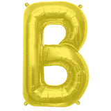 Jumbo Supershape Letter B Gold Foil Balloon