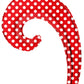 Red & Silver Polka Dots Kurly Wave Balloon