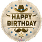 Happy Birthday Western Cowboy Birthday 18" Balloon